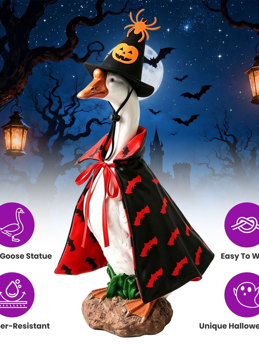 Halloween Porch Goose Costume, 4 Styles Decor Outfit with Adjustable Straps